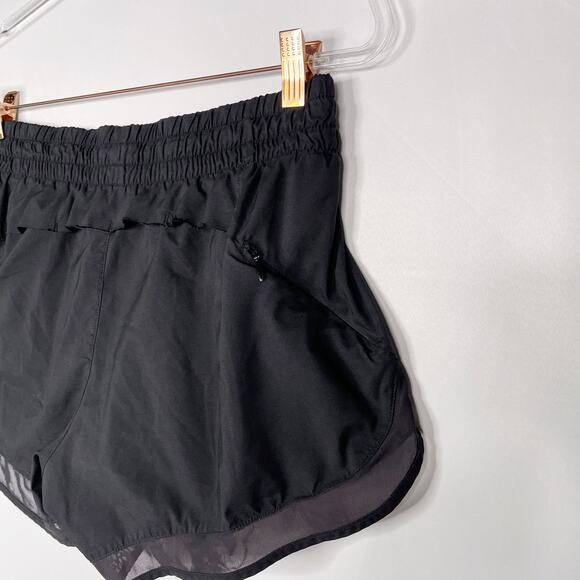Athleta Small S Black Mesh Racer Run Shorts 4" Inseam Running Workout Liner - Picture 7 of 13